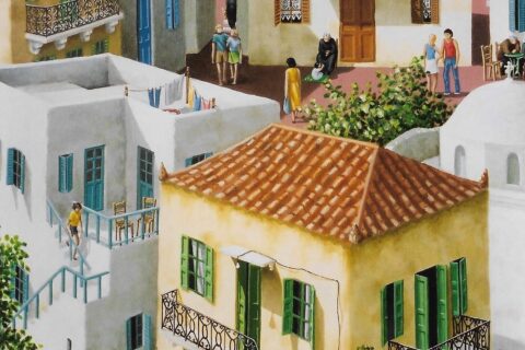 Detail 1 of Cycladic village