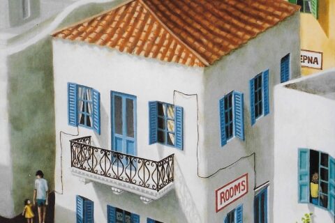 Detail 2 of Cycladic village