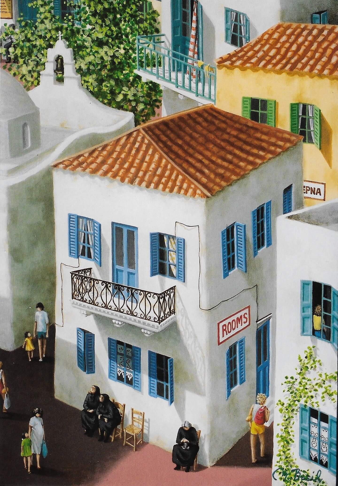 Detail 2 of Cycladic village