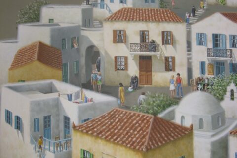 Greek village morning, Detail 1