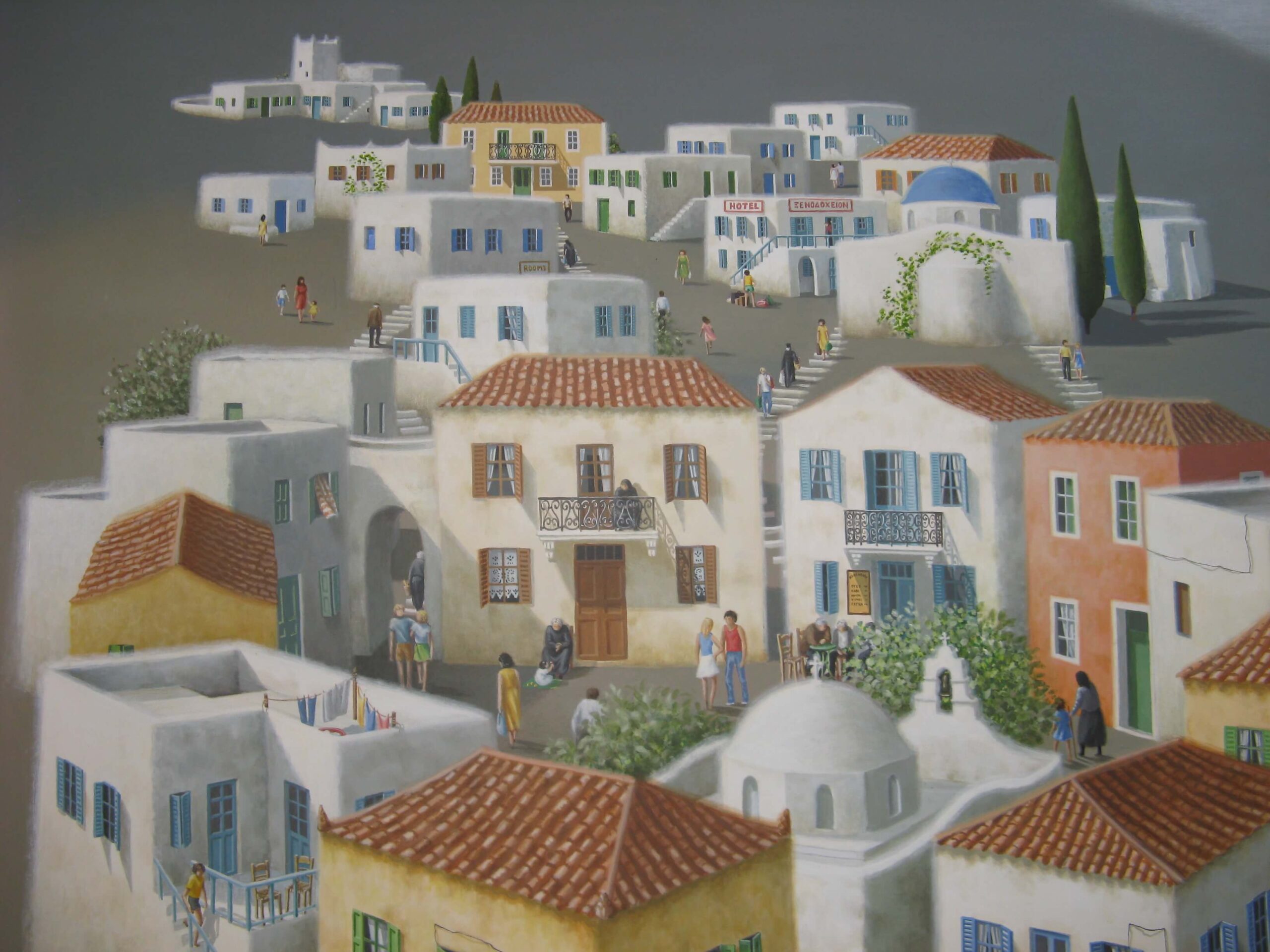 Greek village morning, Detail 2