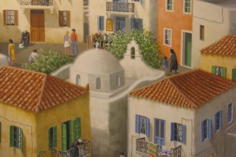 Greek village morning, Detail 3