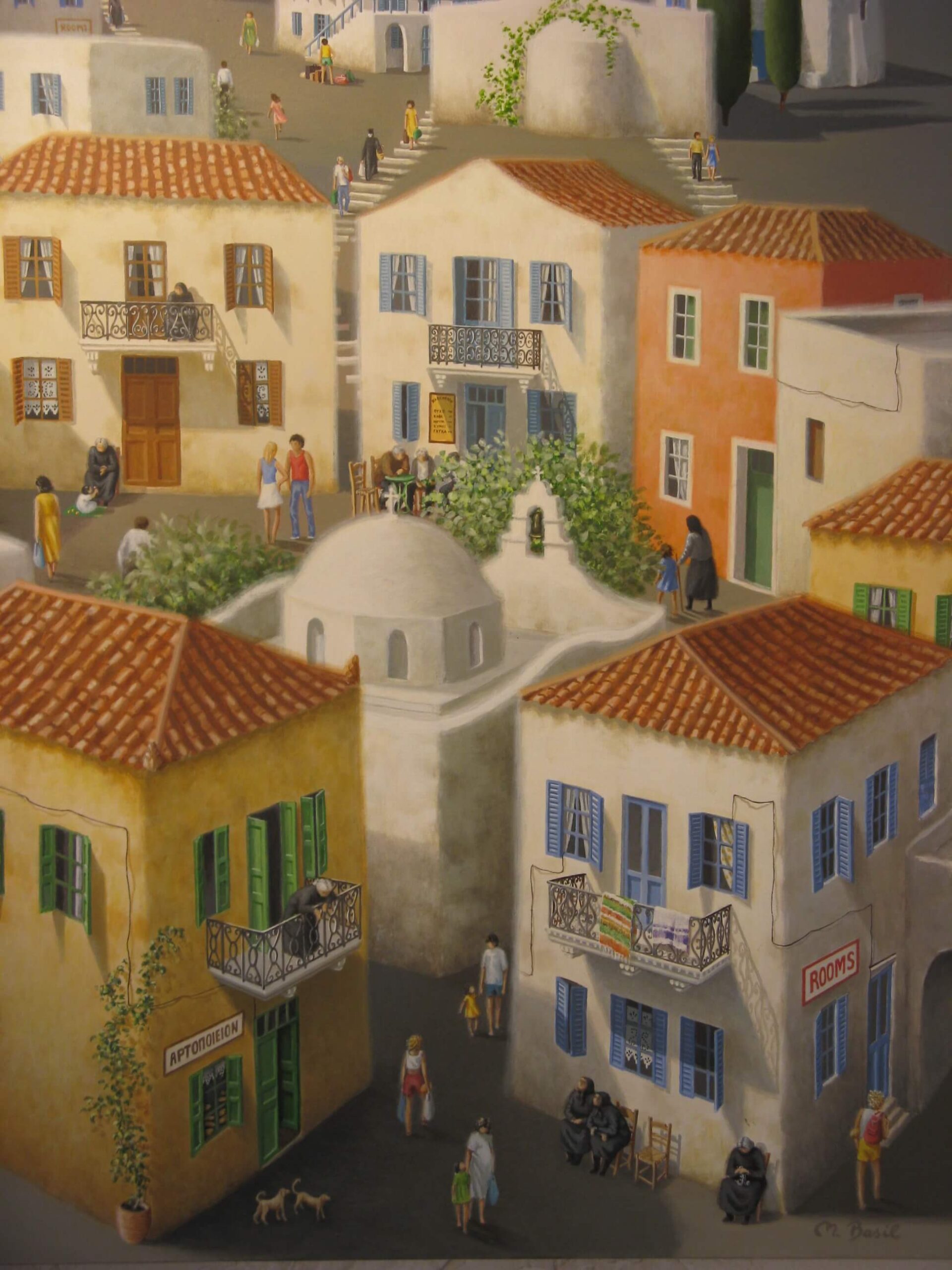 Greek village morning, Detail 3